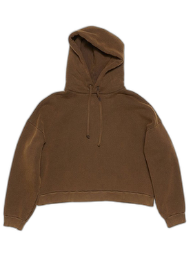 欧洲直邮ACNE STUDIOS 女士巧克力棕色纯棉连帽卫衣运动