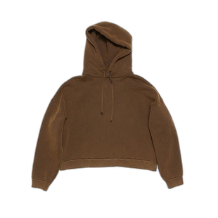 欧洲直邮ACNE STUDIOS 女士巧克力棕色纯棉连帽卫衣运动