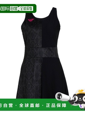 香港直邮Ea7 女士 短款连衣裙 black黑色 舒适时尚