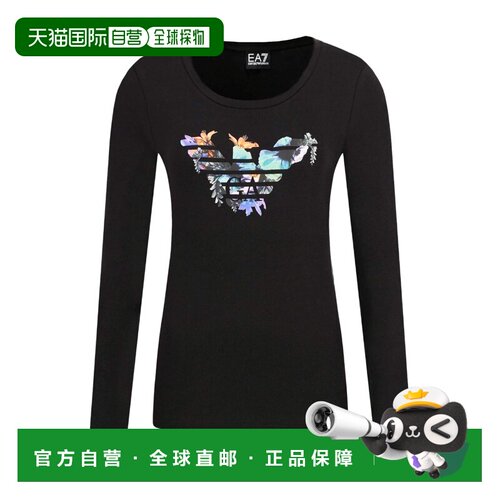 香港直邮EA7 Emporio Armani 圆领长袖T恤 女装上【付后1h可退】