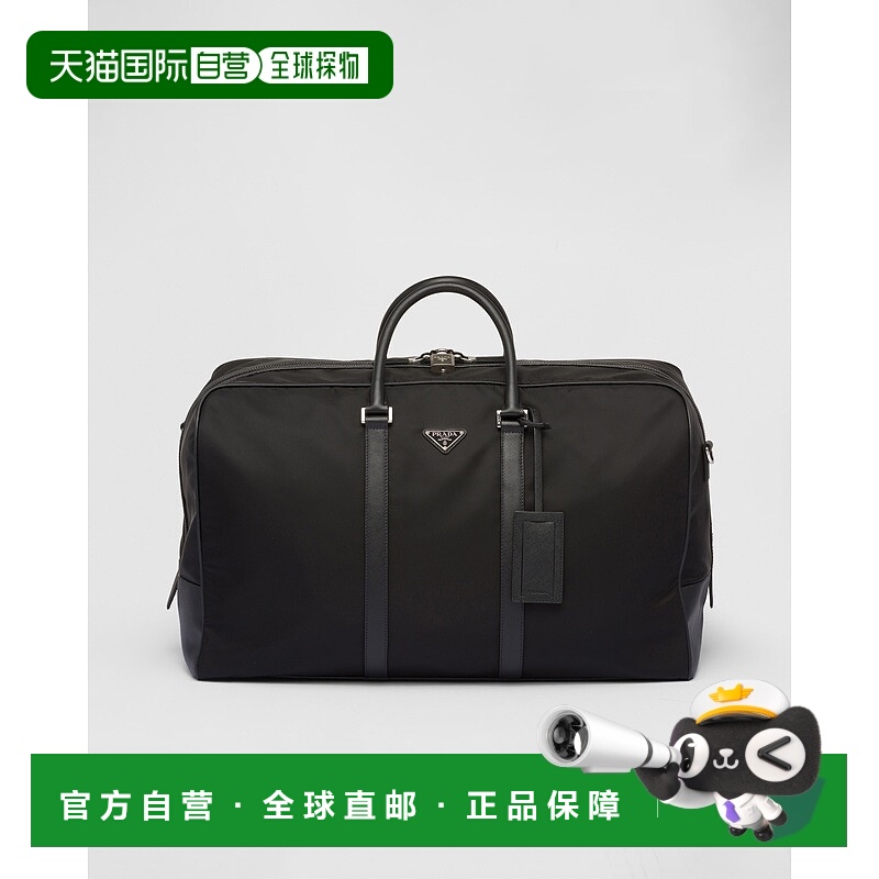 自营欧洲直邮Prada普拉达 Re-Nylon女士黑色再生聚酰胺三角logo标