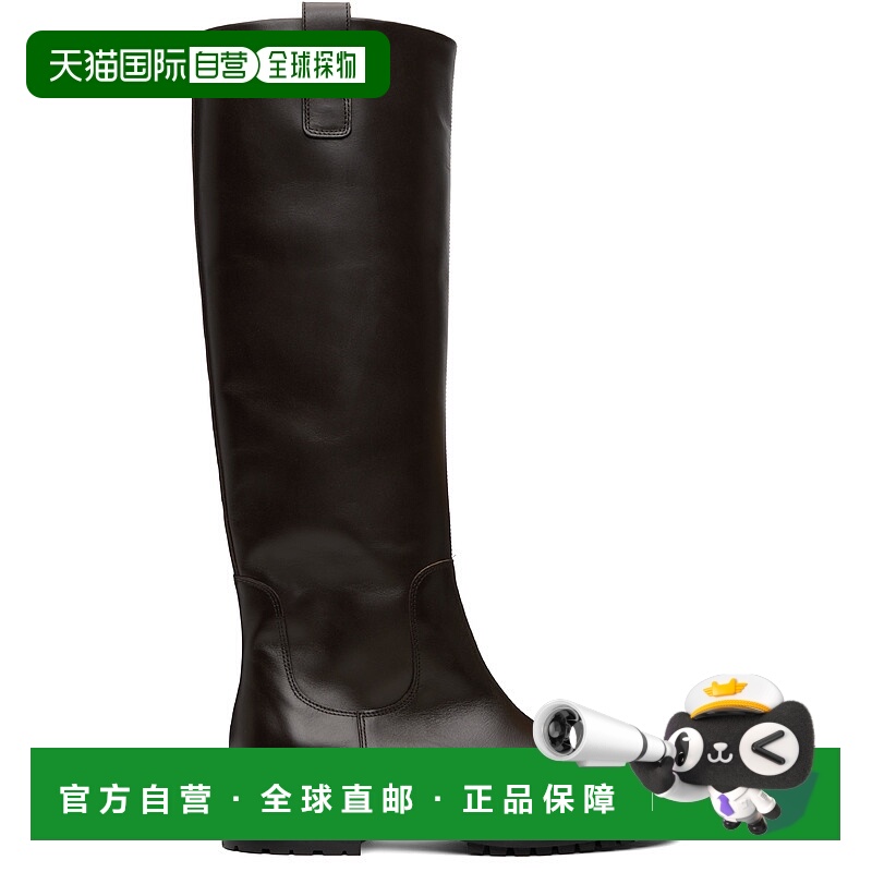 1h可退 香港直邮aeyde 女士 棕色 Henry Leather 高筒靴 A11KBLAI