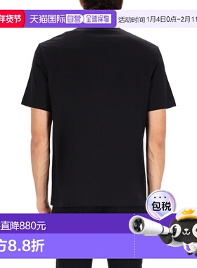 1h可退 香港直邮Lanvin 朗雯 男士 黑色棉质T恤 RMTS0012J300H251