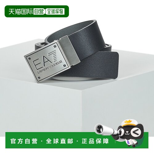欧洲直邮Emporio Armani EA7阿玛尼EA7纺织配件男皮带/腰带黑色7X