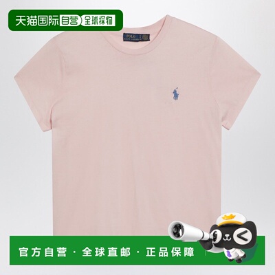香港直邮Polo Ralph Lauren Polo 拉夫 劳伦 女士 粉色棉质T恤 21