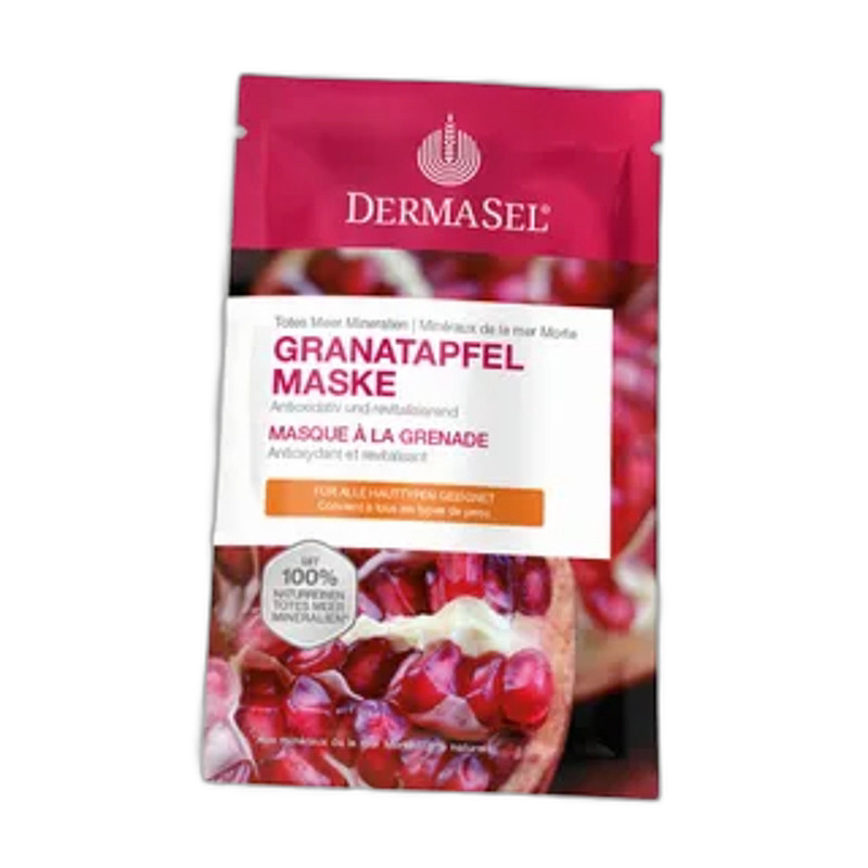 德国DERMASEL死海海盐石榴维C维E保湿补水面膜12ml正品