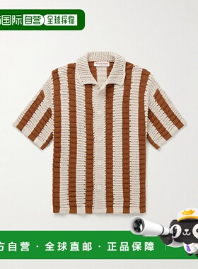 Orlebar Brown 男士 Thomas 条纹洞洞针织棉质衬衫 28046