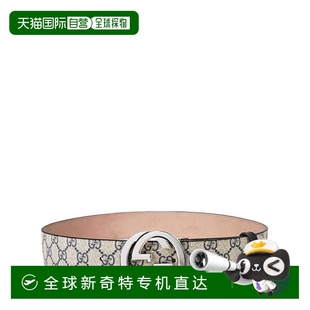 香港直邮Gucci 男士 1h可退 古驰 徽标帆布皮带 Supreme