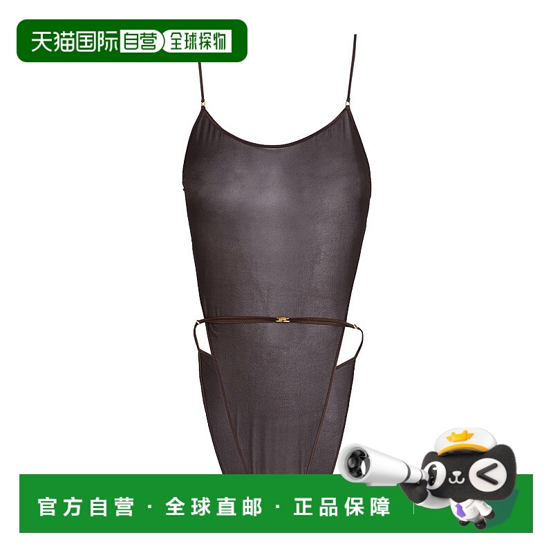 1h可退 香港直邮Saint Laurent 圣罗兰 女士 连体衣 black黑色 舒