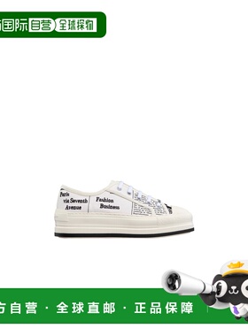 自营欧洲直邮Dior迪奥 Walk'n'女士白色/黑色棉质休闲运动鞋