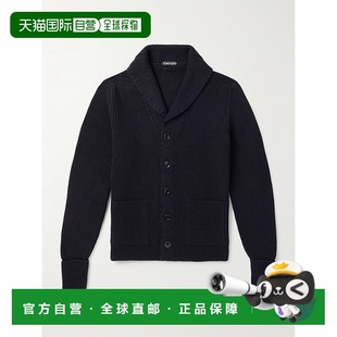 香港直邮Tom Ford 汤姆 福特 男士 修身青果领罗纹羊绒针织开衫 K