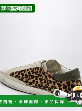 香港直邮GOLDEN GOOSE 女士 Super 星星豹纹小马皮运动鞋 GWF0010