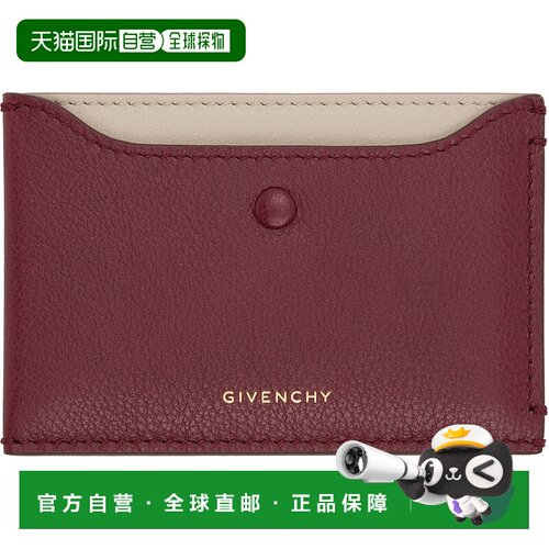 1h可退 香港直邮Givenchy 纪梵希 女士 酒红色卡包 BB60PAB2AE