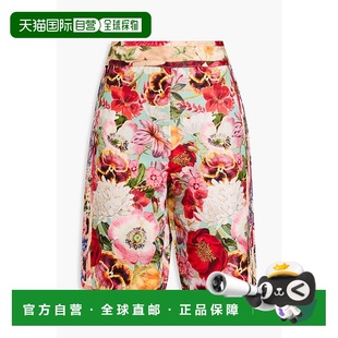 印花真丝亚麻混纺缎面短裤 女士 6171 香港直邮ZIMMERMANN 1h可退