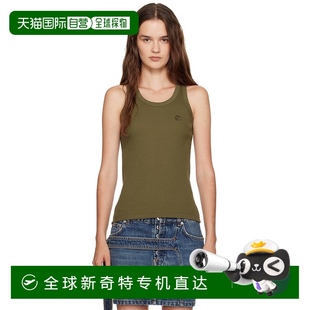 COPJS12F5033针织 1h可退 香港直邮Coperni 女士 绿色徽标背心