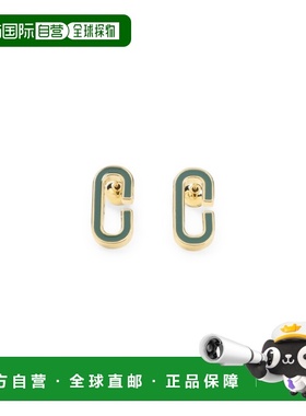 1h可退 香港直邮Casablanca 男士 C 珐琅链环耳钉 AAW25JW31901GR