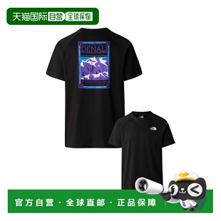 自营欧洲直邮The North Face北面 North Faces男士黑色棉圆领短袖