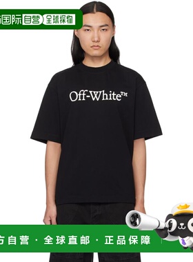 1h可退 香港直邮off-white 男士 黑色 Big Bookish Skate T 恤 OM