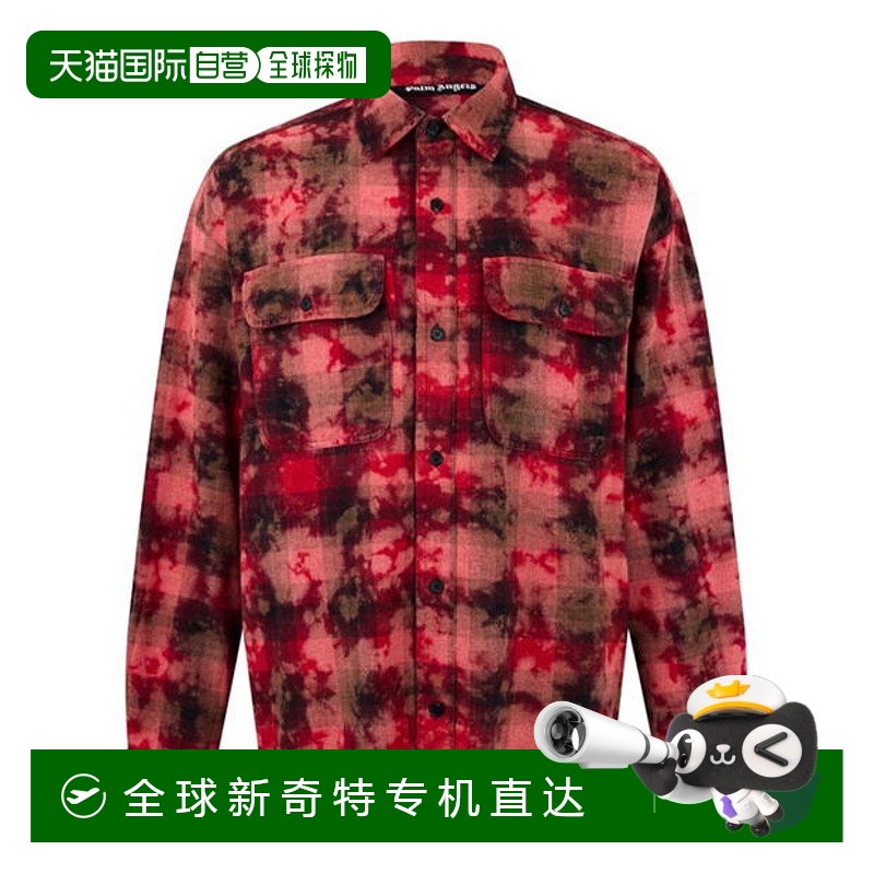 香港直邮Palm Angels 棕榈天使 男士 Ckeck Shrt Sn51 棕榈树印花