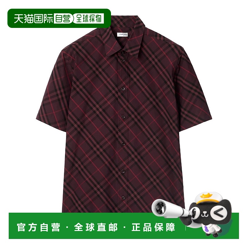 香港直邮Burberry Robert Check 短袖衬衫 81151571博柏利