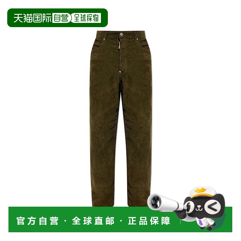 1h可退 香港直邮Dsquared2 二次方 男士 燈芯絨直筒褲 S74LB1783S
