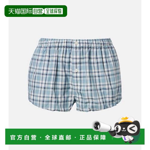 香港直邮Acne Studios 艾克妮 女士 格纹棉质短裤