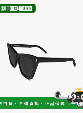 自营欧洲直邮YSL圣罗兰 KATE系列SL 214女士黑色醋酸纤维加厚镜框