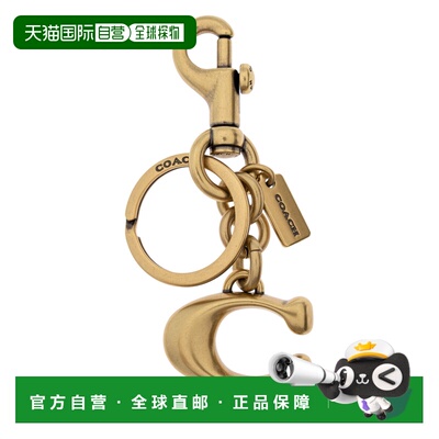 香港直邮COACH 女士钥匙扣 16350B4B4 CO 金色 Keychain