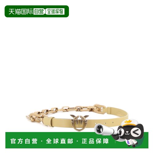 香港直邮PINKO 女士腰带 1H2105Y7WTC38Q SS2022 金色 Love Day M