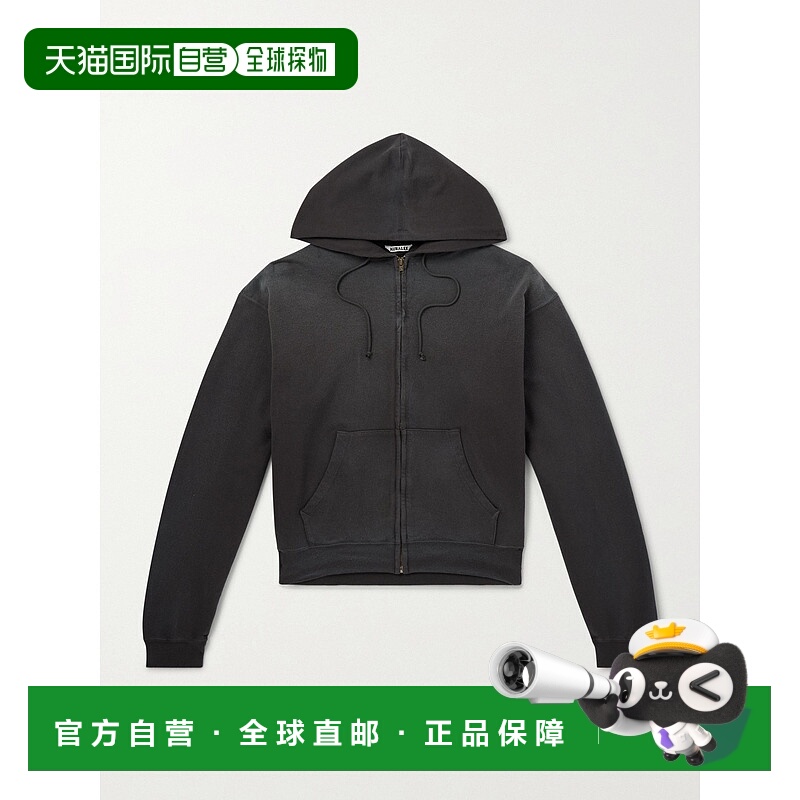 香港直邮AURALEE 男士 Product 染色感皮玛棉拉链连帽衫 A25AP01M