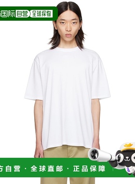 1h可退 香港直邮Lanvin 朗雯 男士 白色贴饰 T 恤 RMTS0042J142A2