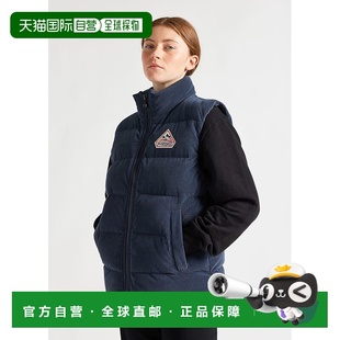 自营欧洲直邮Pyrenex John 无袖羽绒服 海军蓝灯芯绒