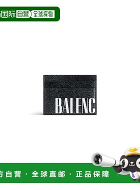 自营欧洲直邮Balenciaga巴黎世家 Editor男士黑色小牛皮logo标识