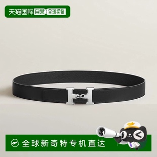 1h可退 女士黑色小牛皮腰带32mm 欧洲直邮Hermes 爱马仕