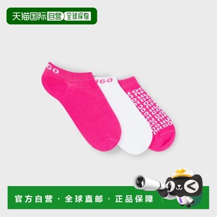 自营欧洲直邮HUGO RED一包三双带有对比色标志低帮 BOSS雨果HUGO