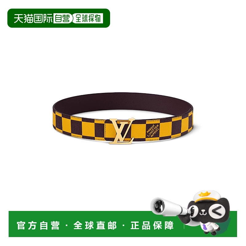 1h可退 欧洲直邮LV路易威登 25春夏  LVUMB7Y2YEL 男士 腰带双面