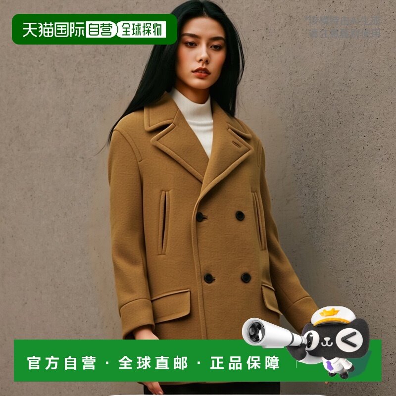 1h可退 香港直邮Marni 玛尼 女士 双排扣大衣 CPMA0197U0UTW953