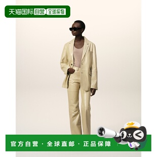 自营欧洲直邮AMI 直筒皮裤