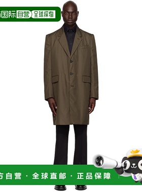 1h可退 香港直邮Dunhill 登喜路 男士 灰色纽扣大衣 DU23FEC38B8