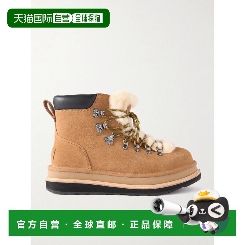 香港直邮Ugg 男士 UGG X Sacai 毛邊繫帶踝靴 1178390男鞋