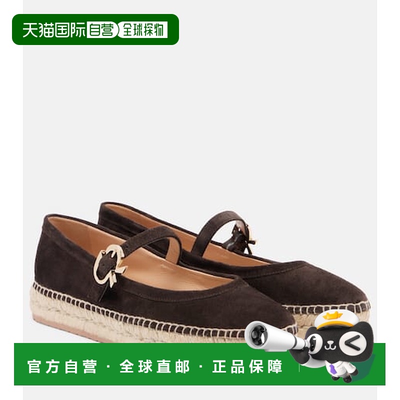 香港直邮Gianvito Rossi 吉安维托 罗西 女士 Elda 绒面革麻底玛