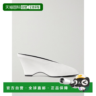 1h可退 香港直邮KHAITE 女士 Cloak 皮质凉拖 F6025942 white白色