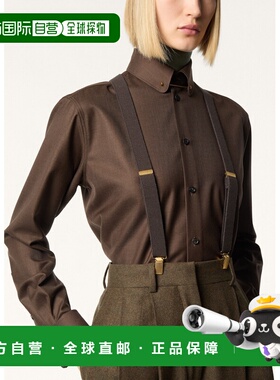 自营欧洲直邮Loro Piana 女士褐色羊绒围巾