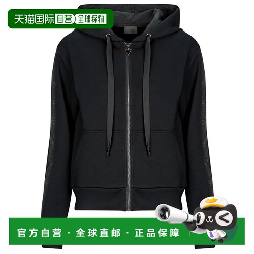 欧洲直邮Guess 女衣服 套头运动衫卫衣 黑色 冬天 NEW HOODED SCU