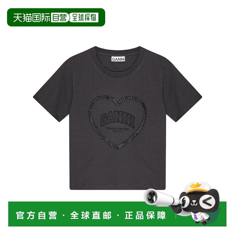 香港直邮Ganni 短袖 T恤 T4178时尚百搭舒适减龄流行穿搭高级感