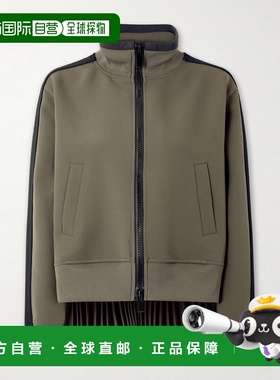 1h可退 香港直邮Sacai 女士 褶裥科技针织宽身束腰夹克 SCW315