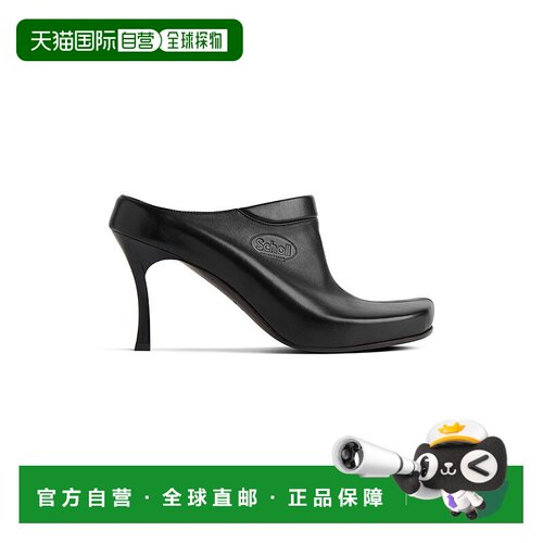 自营欧洲直邮Balenciaga巴黎世家 Scholl联名女士黑色logo标识穆