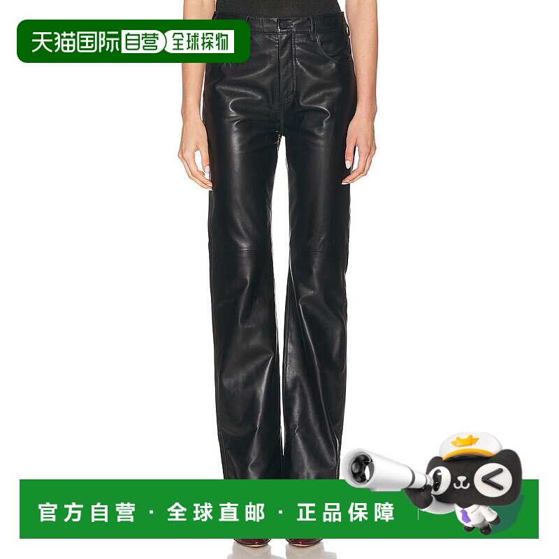 1h可退 香港直邮NILI LOTAN 女士 Joan 皮革裤子 12827L174皮裤 - 实物图