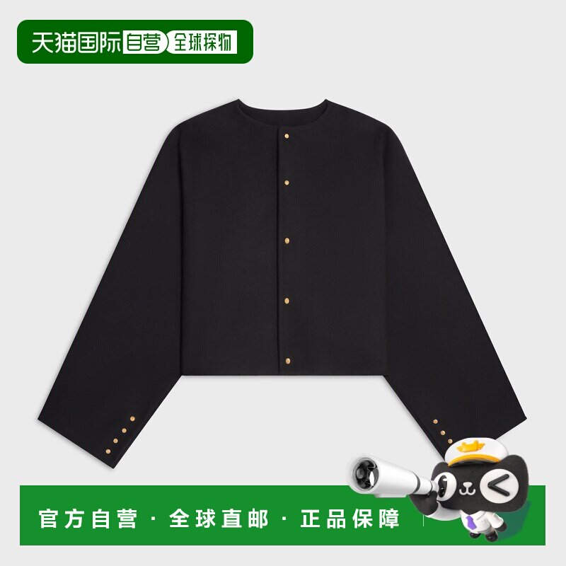 欧洲直邮羊毛呢开衫外套