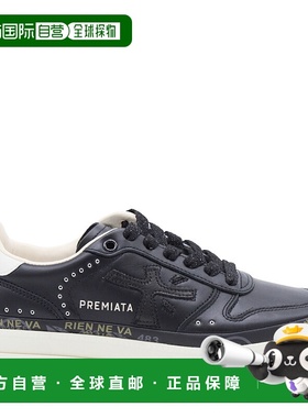 香港直邮premiata 女士 MICOL 黑色皮质运动鞋 7014女鞋